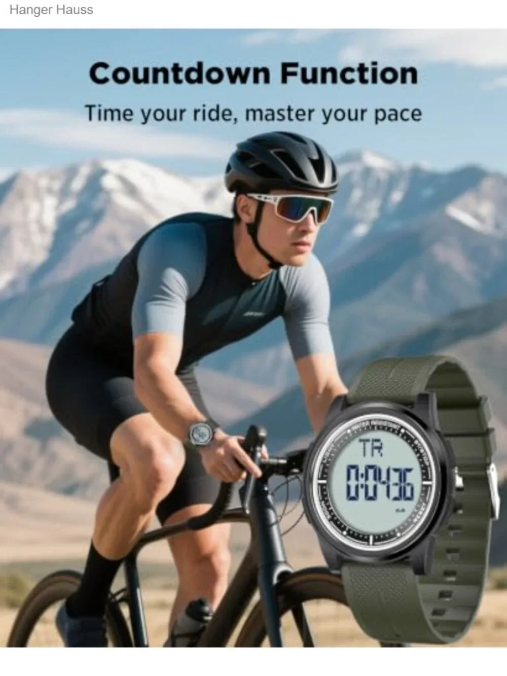 Ultra-Thin 50M Waterproof Digital Sports Watch with Alarm, Stopwatch, Countdown